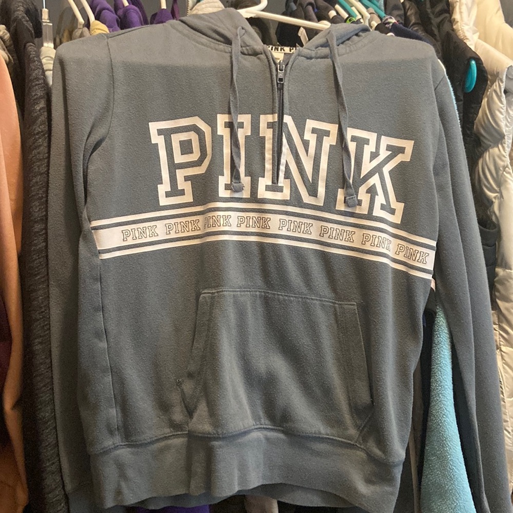 Blueish grey half zip